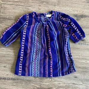 Tucker +Tate| Blue/Purple Embroidered Top sz 5